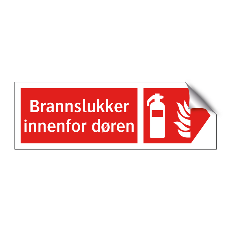 Brannslukker innenfor døren