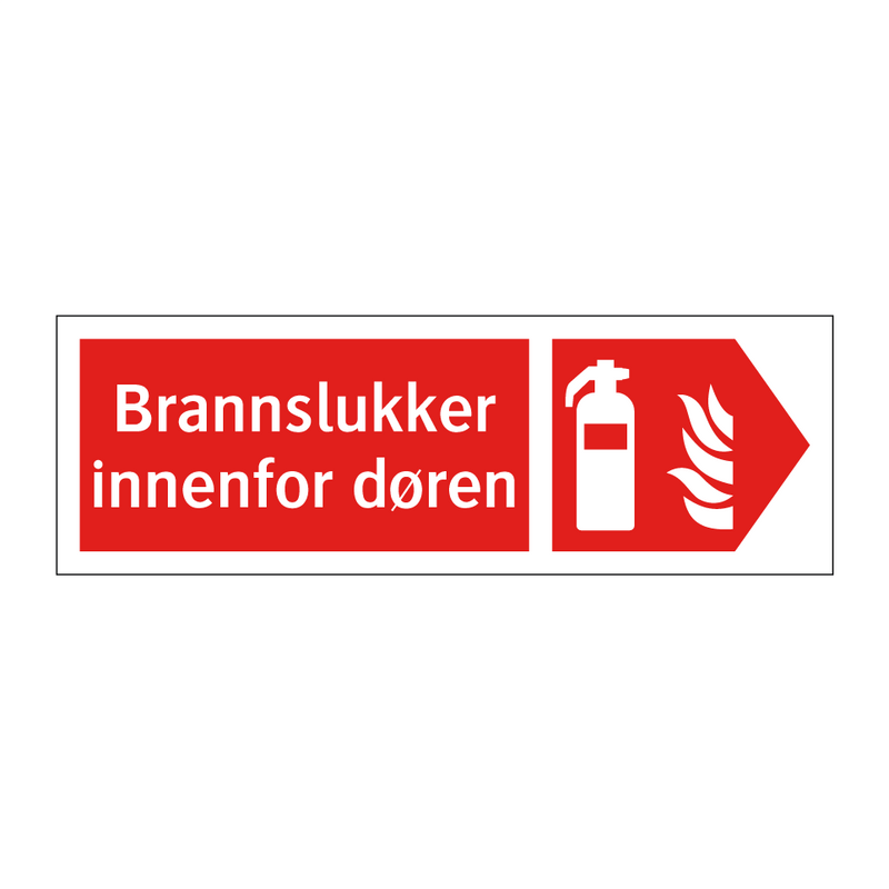 Brannslukker innenfor døren