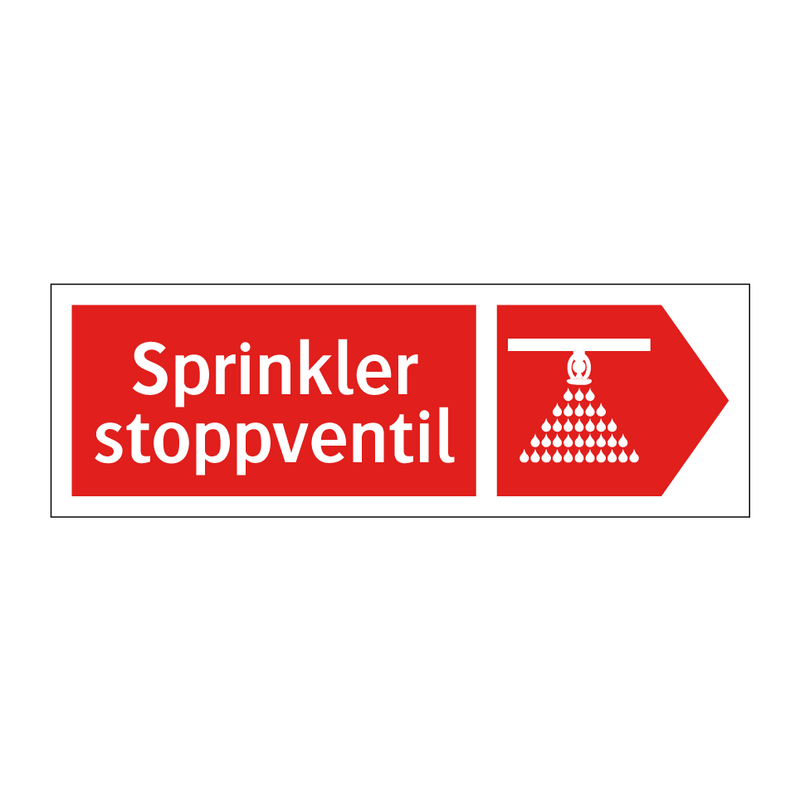 Sprinkler stoppventil