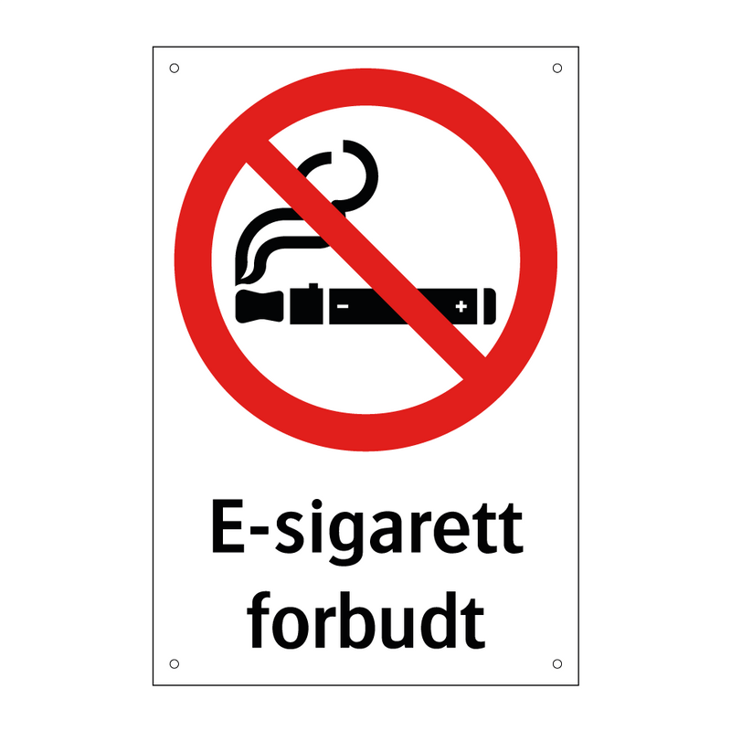 E-sigarett forbudt