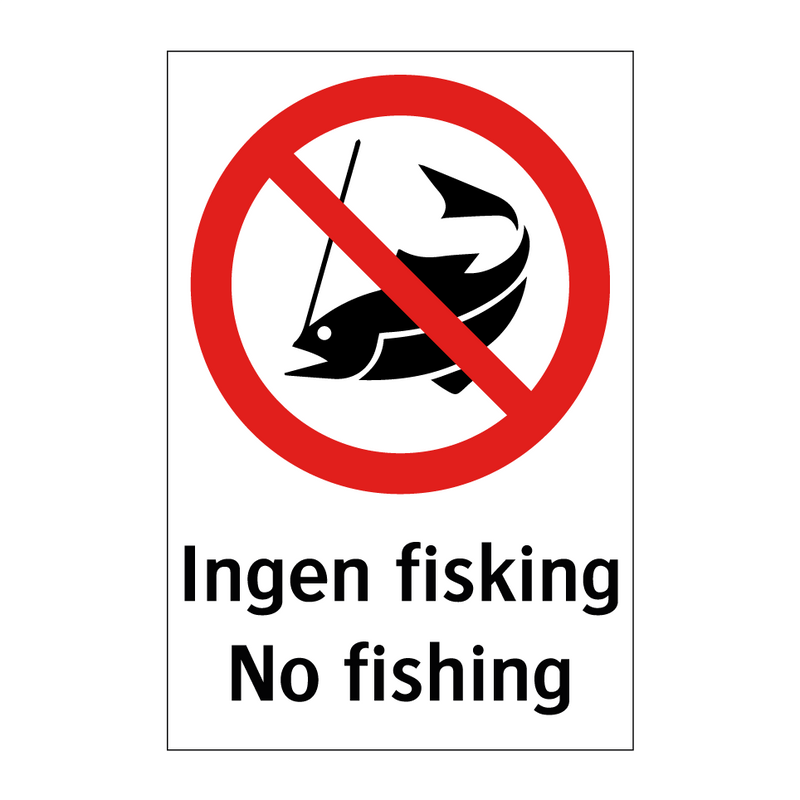 Ingen fisking No fishing