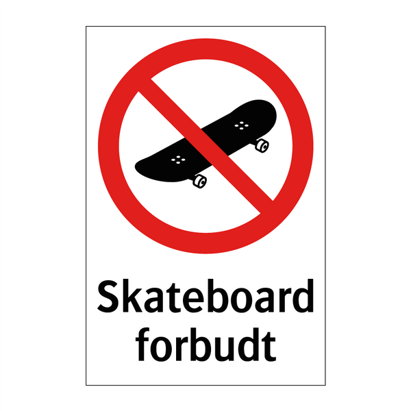 Skateboard forbudt