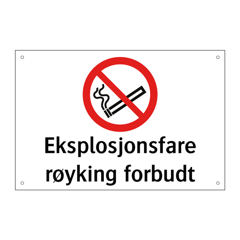 Eksplosjonsfare røyking forbudt