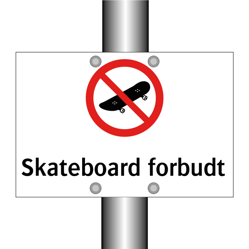 Skateboard forbudt