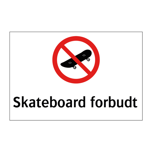 Skateboard forbudt