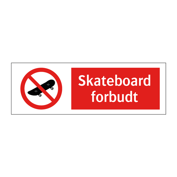 Skateboard forbudt