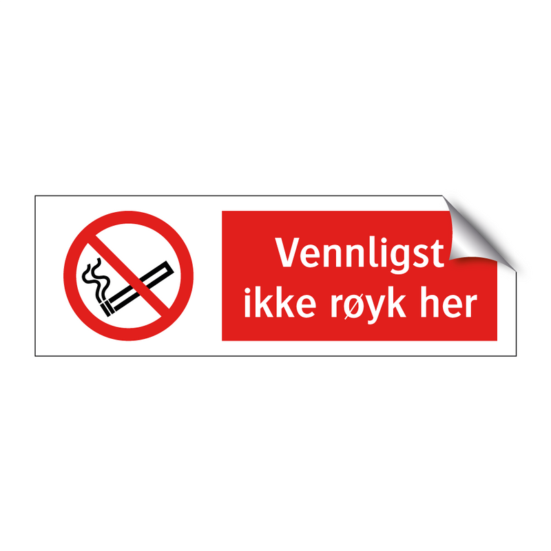 Vennligst ikke røyk her