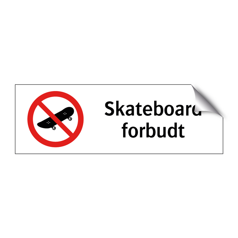 Skateboard forbudt