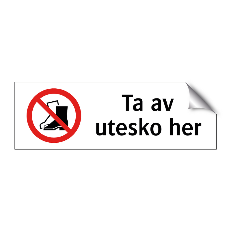 Ta av utesko her