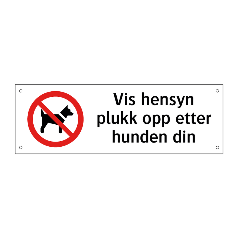 Vis hensyn plukk opp etter hunden din