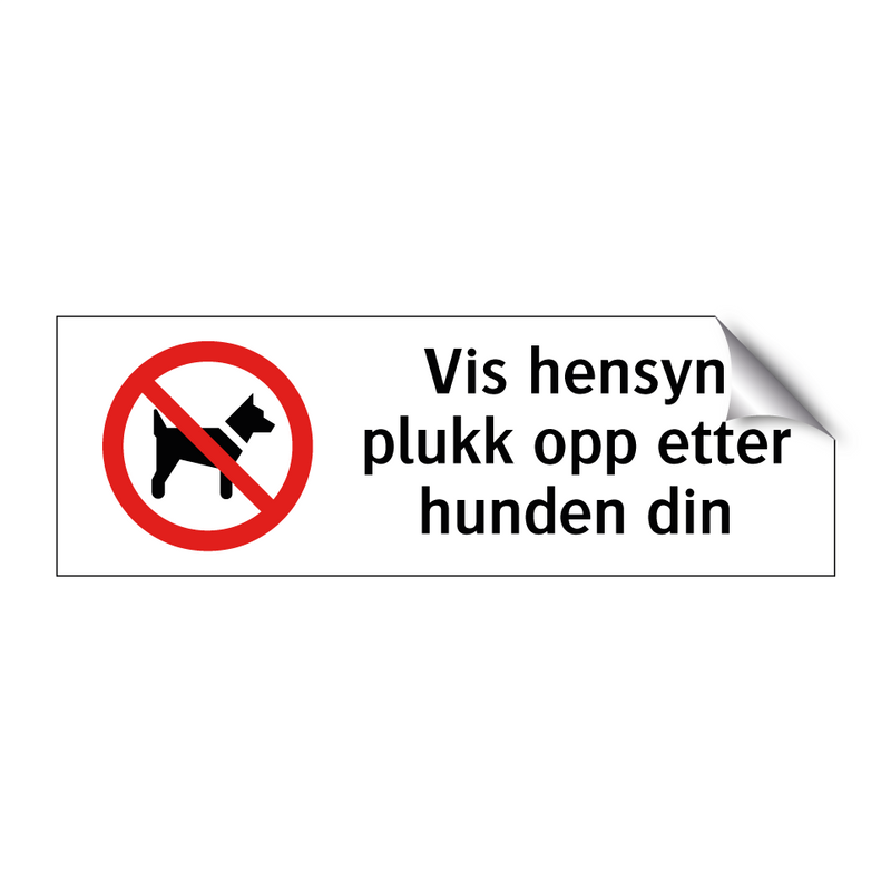 Vis hensyn plukk opp etter hunden din