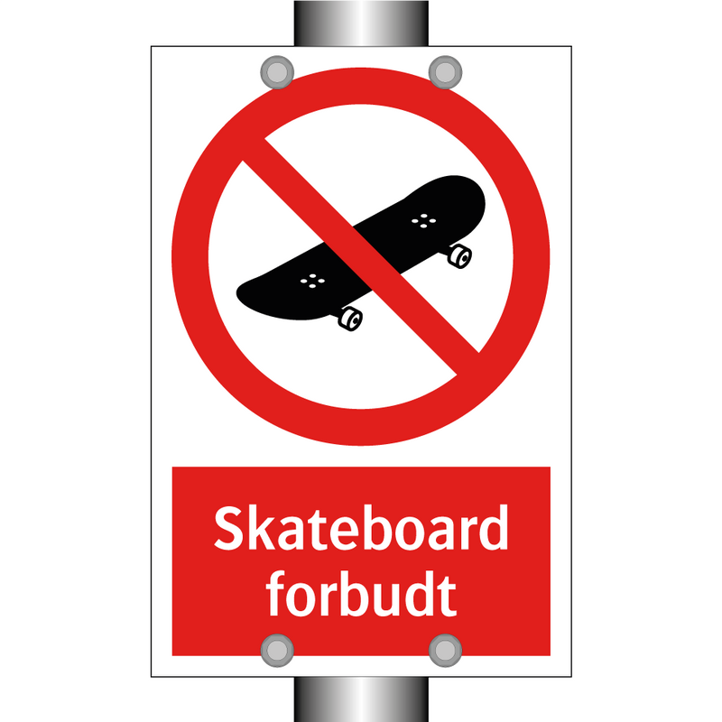 Skateboard forbudt