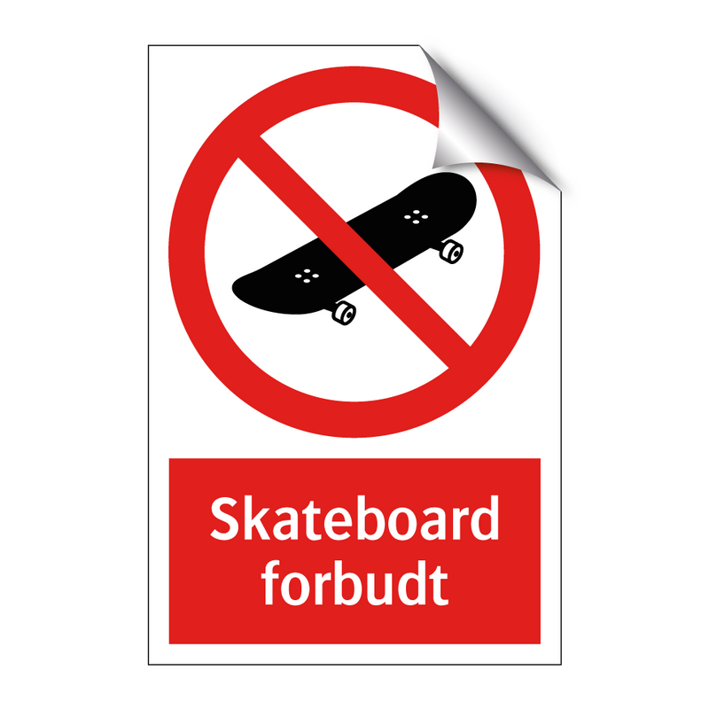 Skateboard forbudt