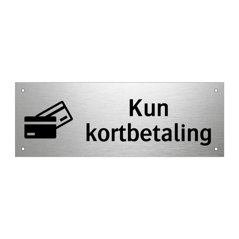 Kun kortbetaling & Kun kortbetaling