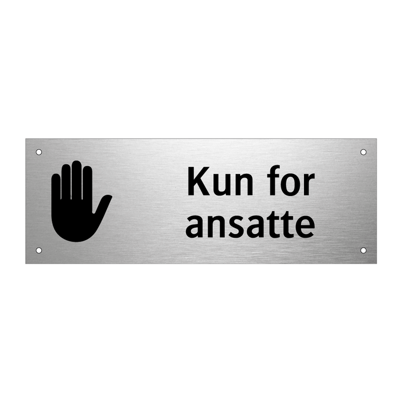 Kun for ansatte & Kun for ansatte