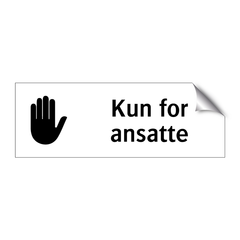 Kun for ansatte & Kun for ansatte