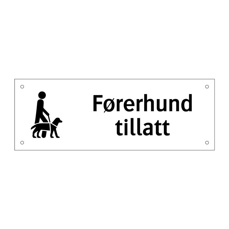 Førerhund tillatt & Førerhund tillatt