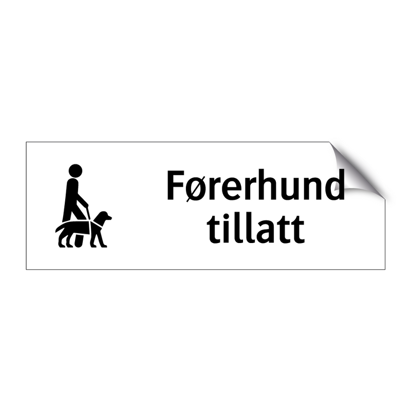 Førerhund tillatt & Førerhund tillatt