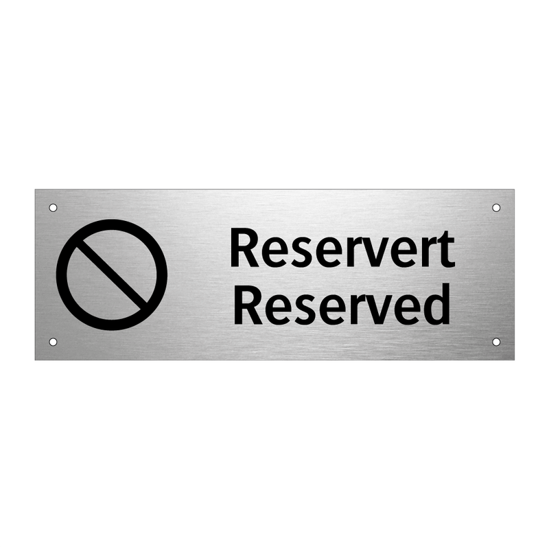 Reservert Reserved & Reservert Reserved