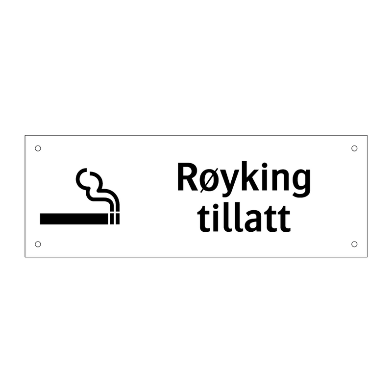 Røyking tillatt & Røyking tillatt