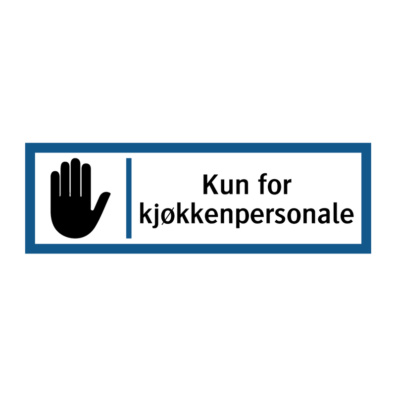 Kun for kjøkkenpersonale