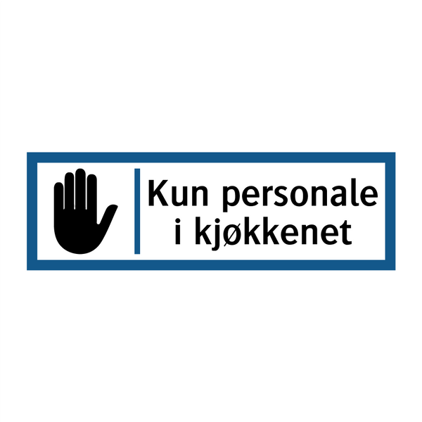 Kun personale i kjøkkenet