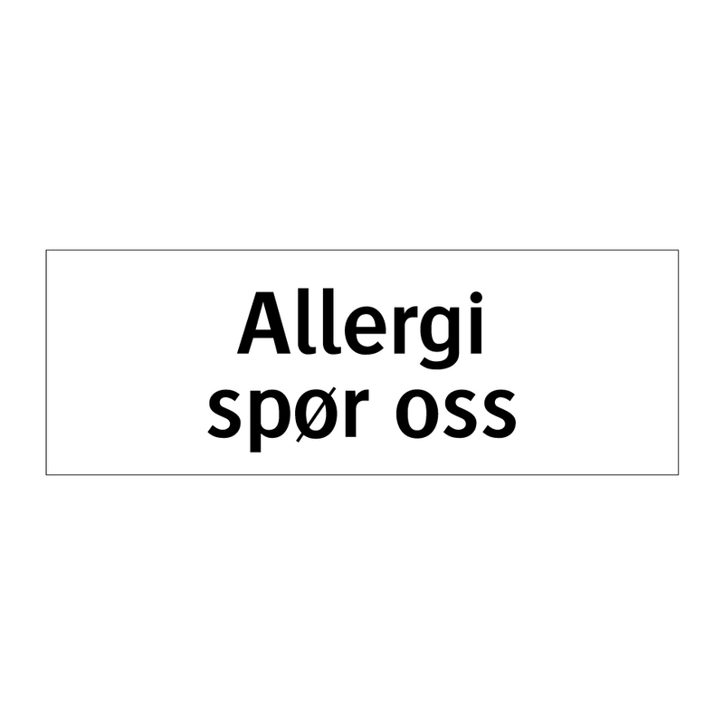 Allergi spør oss & Allergi spør oss & Allergi spør oss & Allergi spør oss