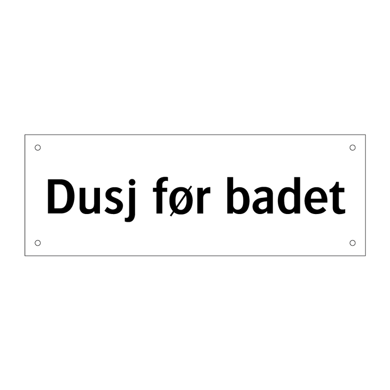 Dusj før badet & Dusj før badet