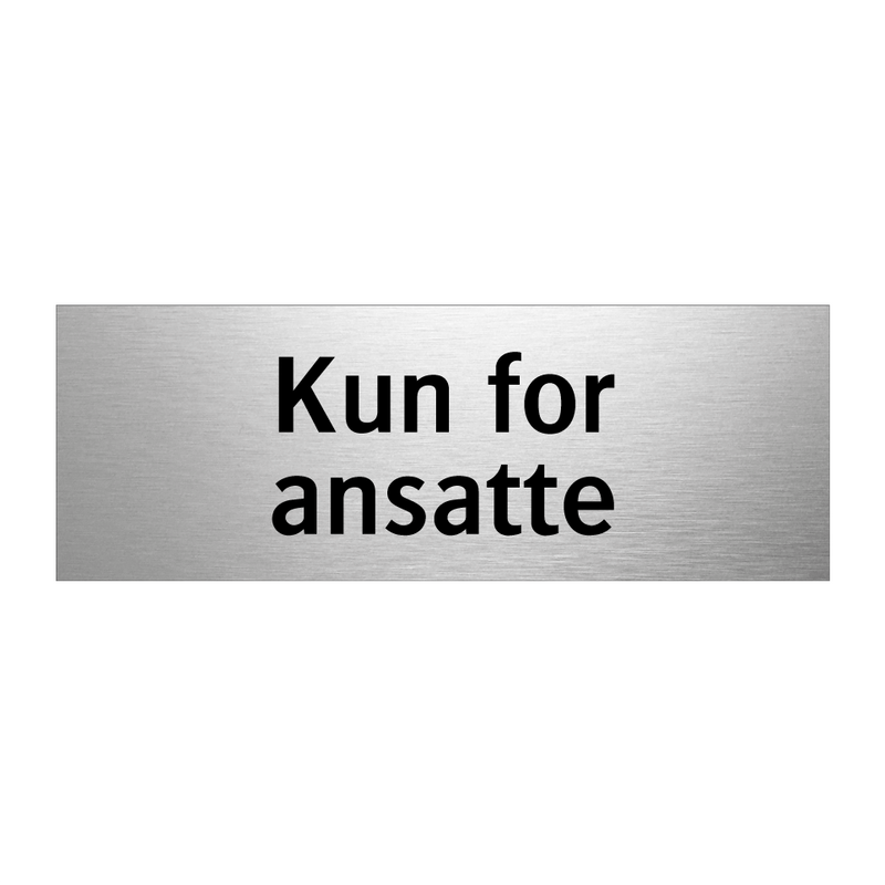 Kun for ansatte & Kun for ansatte & Kun for ansatte & Kun for ansatte & Kun for ansatte