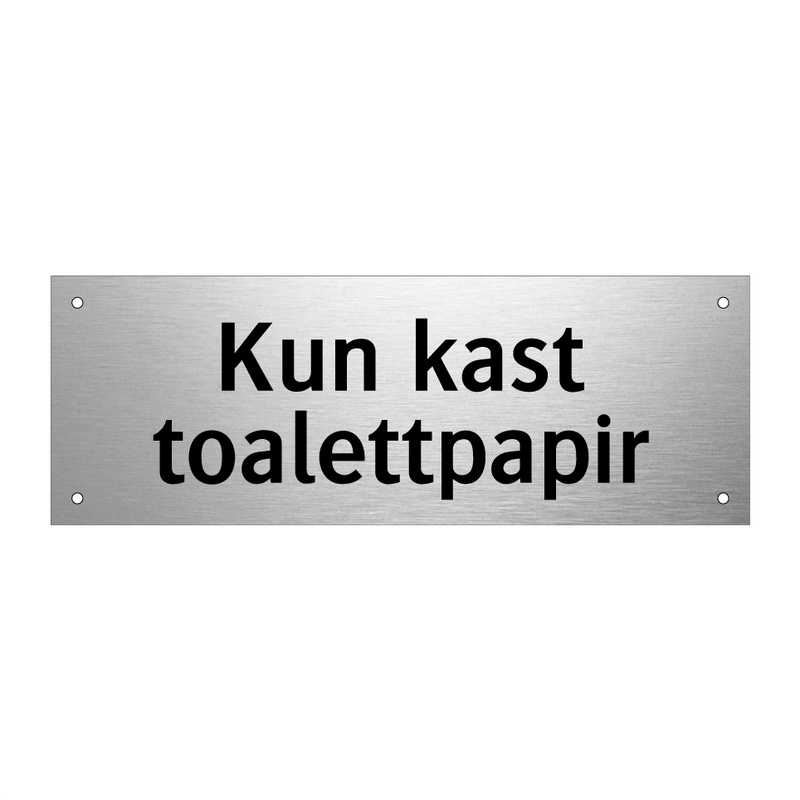 Kun kast toalettpapir & Kun kast toalettpapir