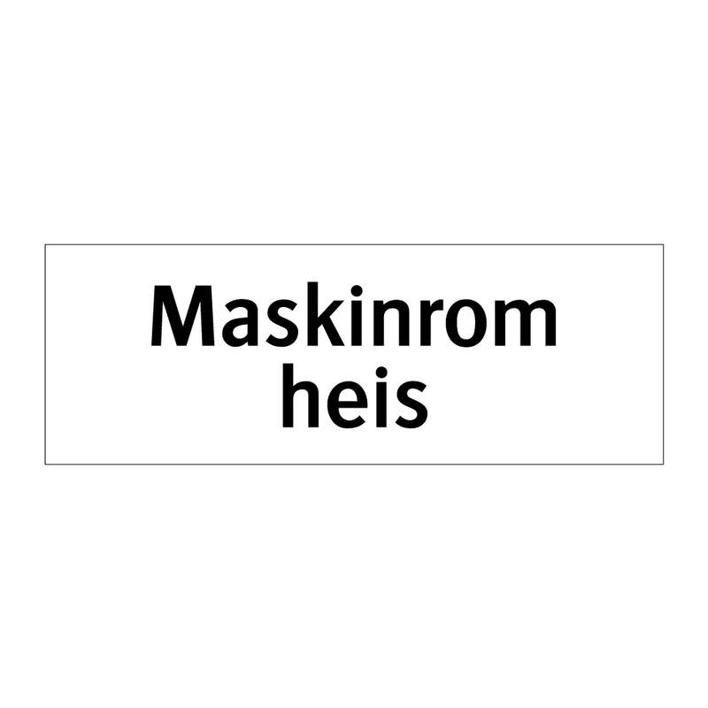 Maskinrom heis & Maskinrom heis & Maskinrom heis & Maskinrom heis