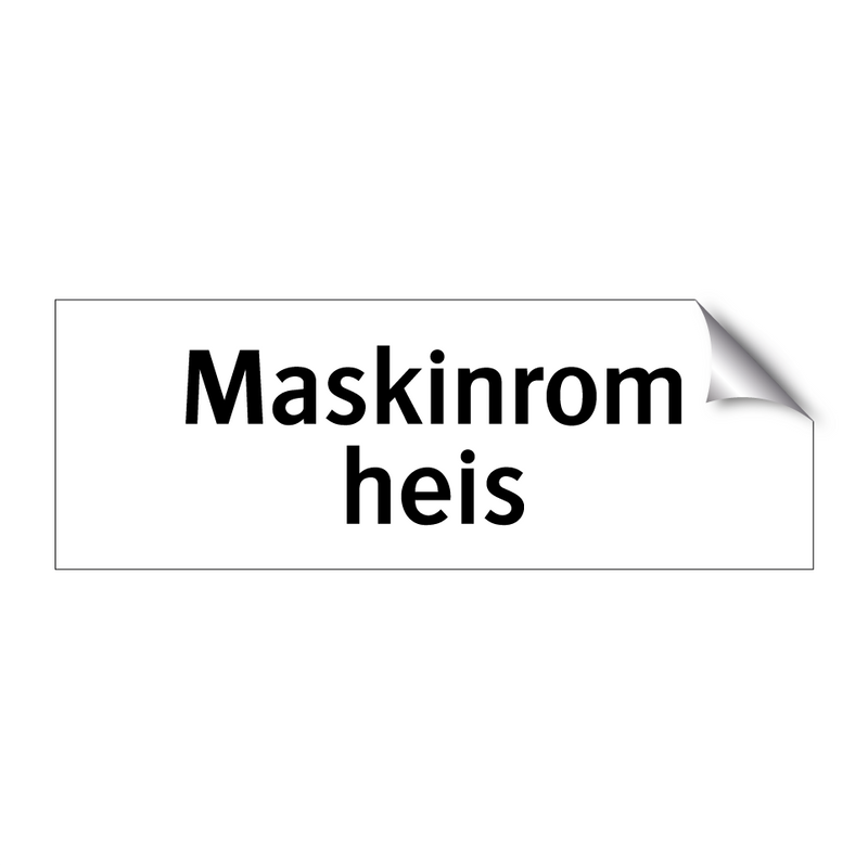 Maskinrom heis & Maskinrom heis