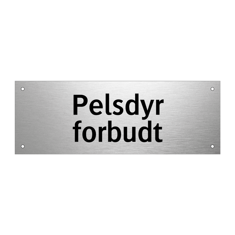 Pelsdyr forbudt & Pelsdyr forbudt