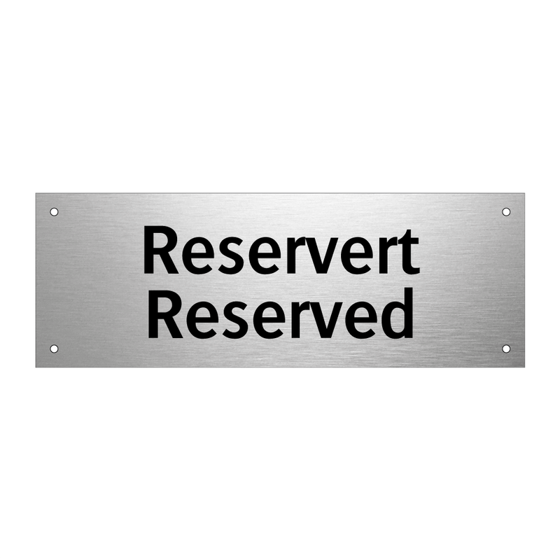 Reservert Reserved & Reservert Reserved