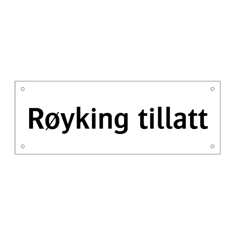 Røyking tillatt & Røyking tillatt