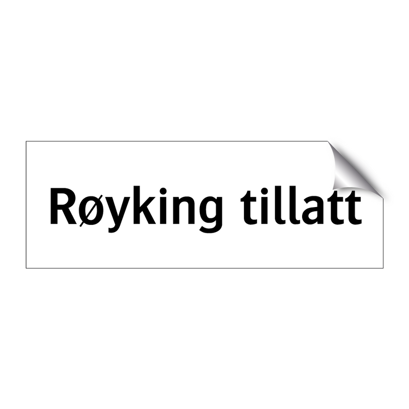 Røyking tillatt & Røyking tillatt