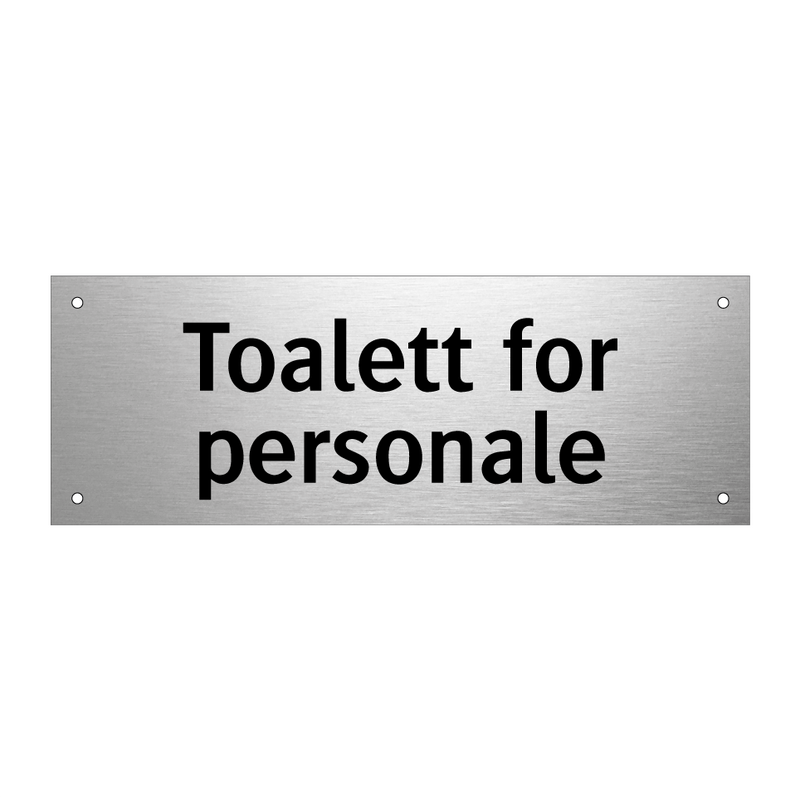 Toalett for personale & Toalett for personale