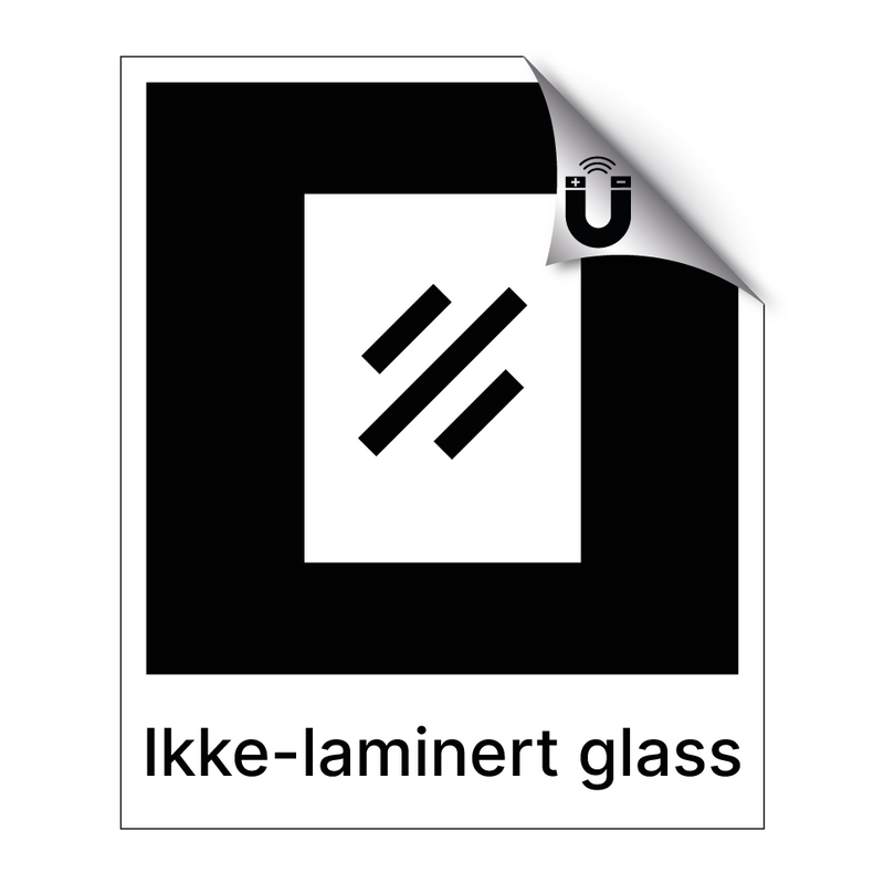 Ikke-laminert glass