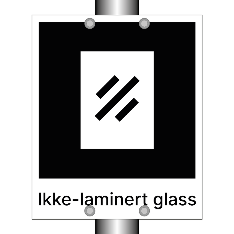 Ikke-laminert glass