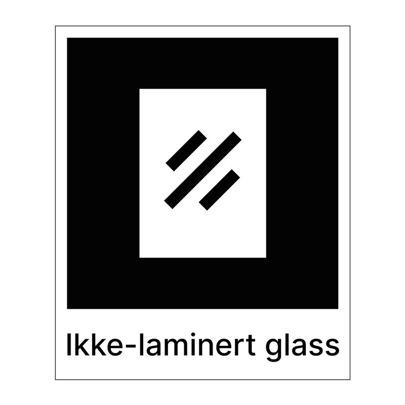 Ikke-laminert glass