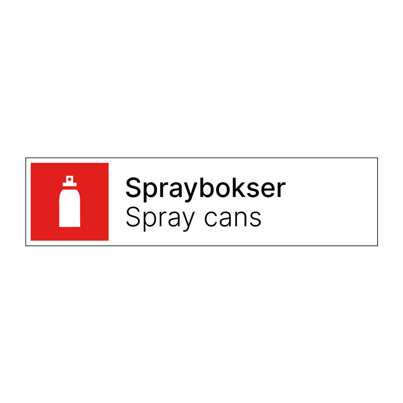 Spraybokser - Spray cans