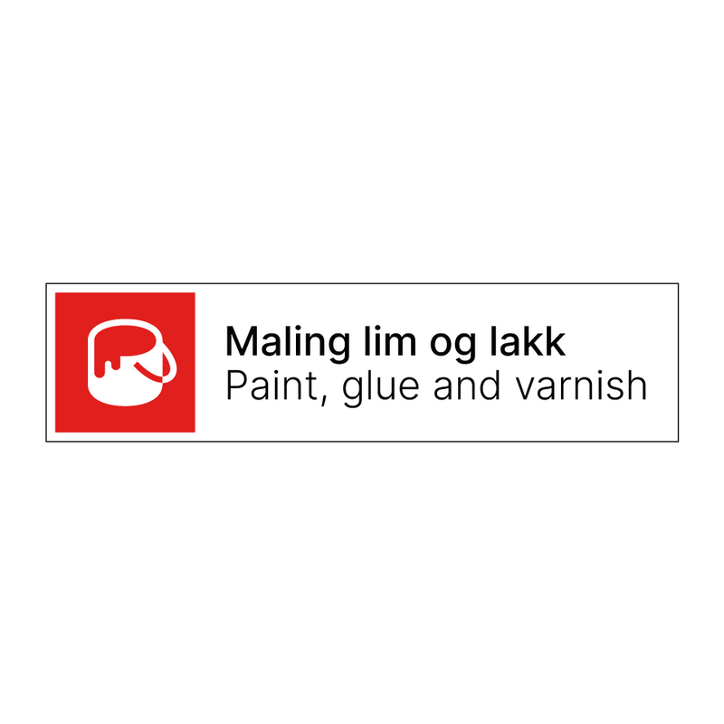 Maling lim og lakk - Paint glue and varnish