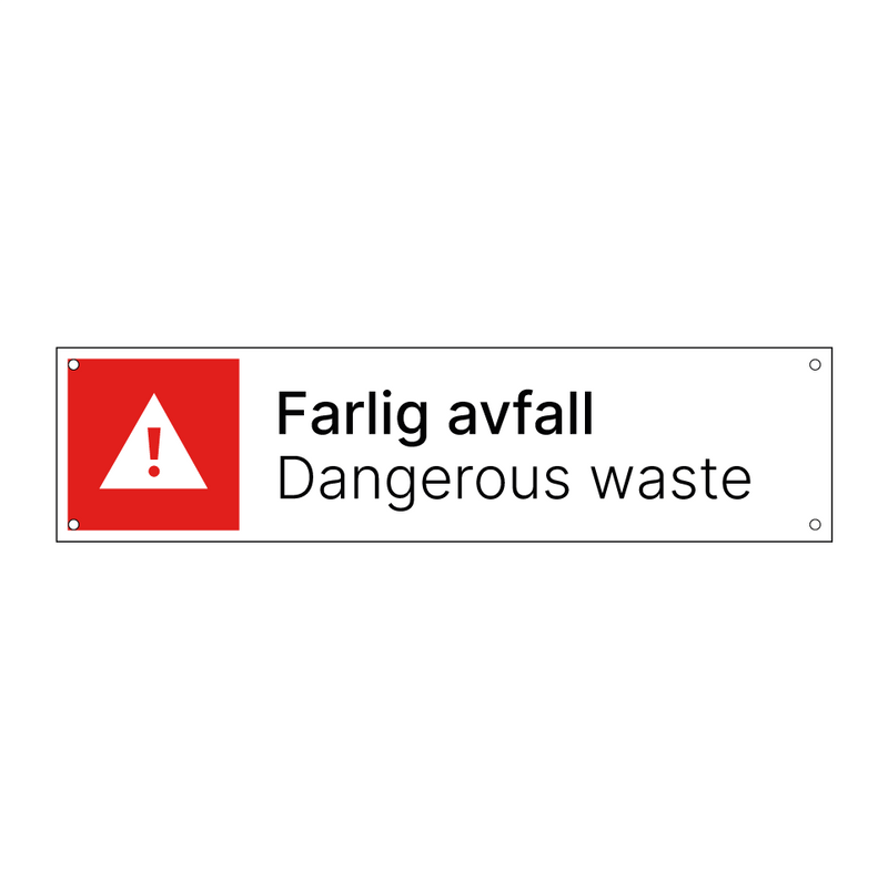 Farlig avfall - Dangerous waste