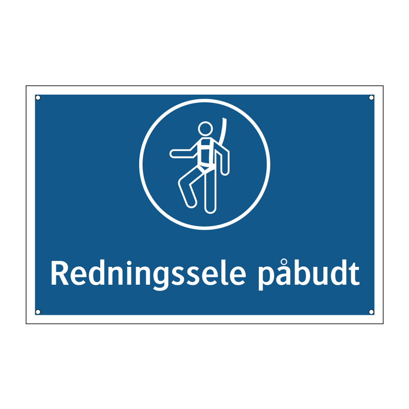 Redningssele påbudt