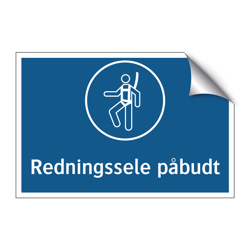 Redningssele påbudt