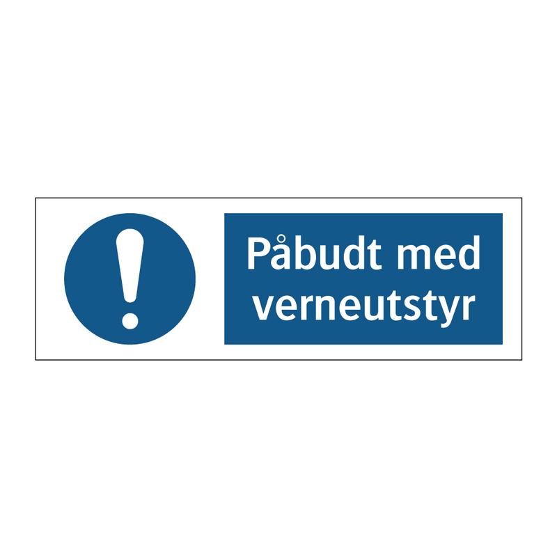 Påbudt med verneutstyr