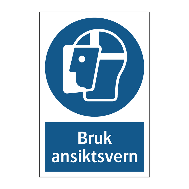 Bruk ansiktsvern