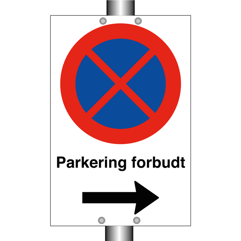 Parkering forbudt Høyre pil & Parkering forbudt Høyre pil & Parkering forbudt Høyre pil