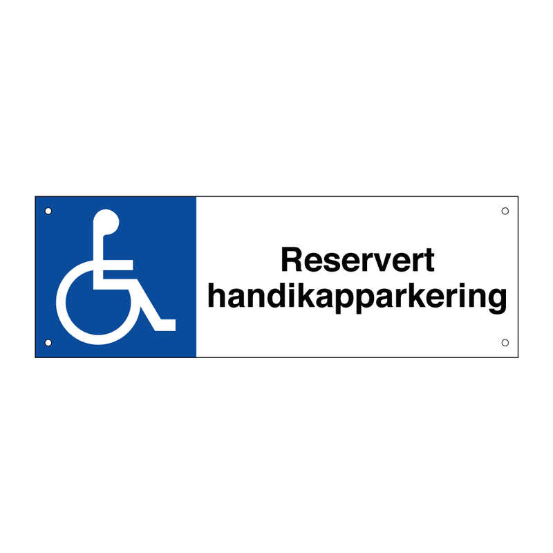 Reservert handikapparkering & Reservert handikapparkering & Reservert handikapparkering