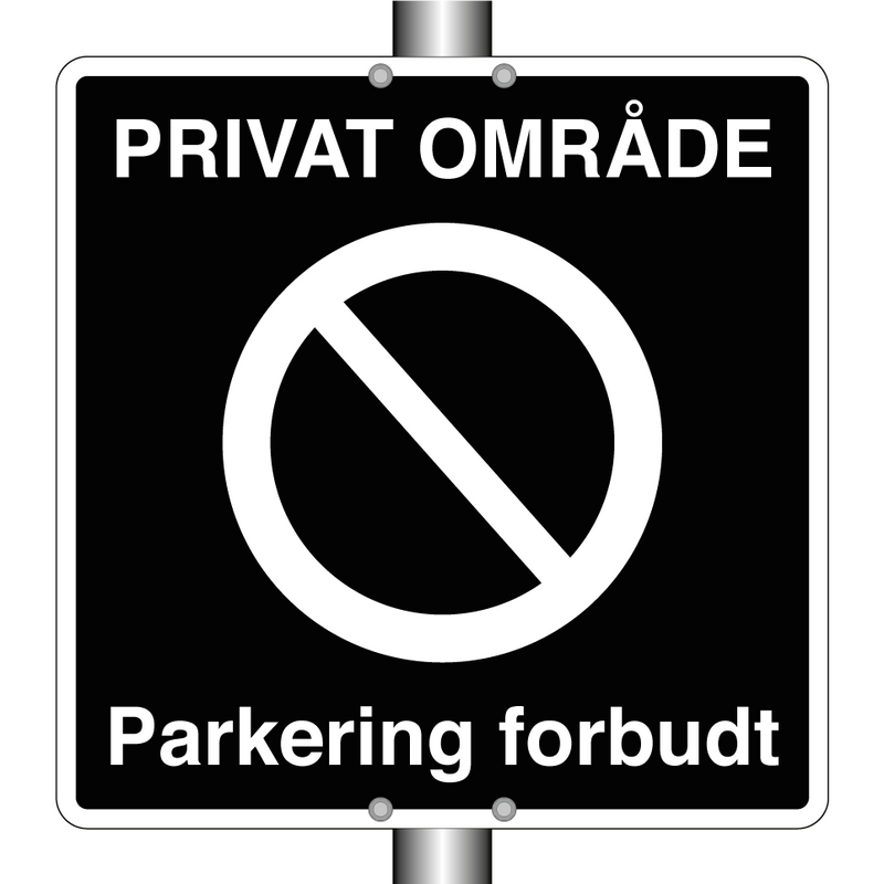 Privat område Parkering forbudt